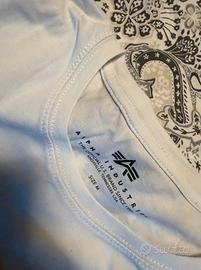 2 T-shirt Alpha Industries bianche taglia M