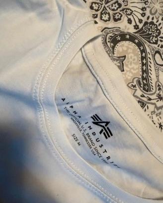 2 T-shirt Alpha Industries bianche taglia M