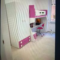 Cameretta con letto a soppalco ragazza bambina