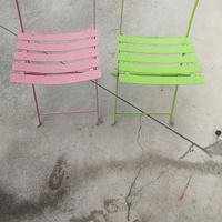 2 sedie pieghevoli da giardino 