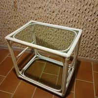 carrellino doppio ripiano in vetro