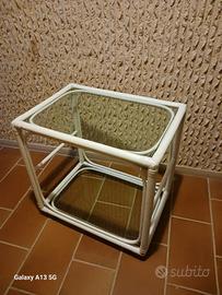 carrellino doppio ripiano in vetro