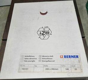 Tela smeriglio BERNER 50 fogli 230x280 - P180
