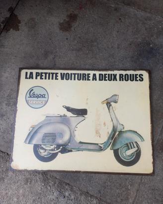 Piaggio Vespa tabella in lamiera  vintage