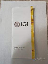 Diamante da laboratorio con certificato IGI