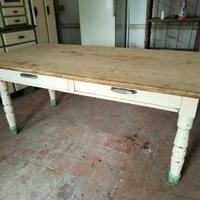 Tavolo Antico GIGANTE Rustico Cucina Banco Lavoro