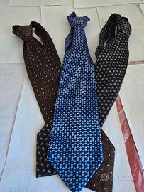 Tre cravatte Uomo blu/blu scuro/marrone
