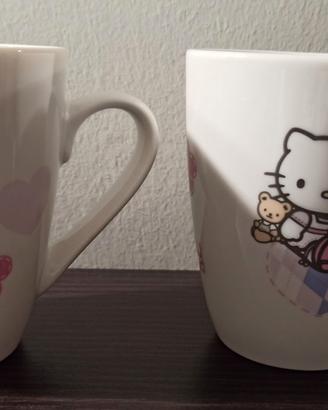 Coppia di tazze mug in porcellana Hello Kitty