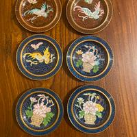 N. 6 piatti cloisonne’  perfetti! Diametro 10 cm