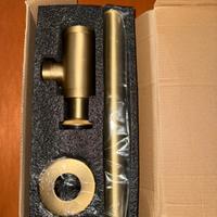 Sifone da lavello in ottone antico