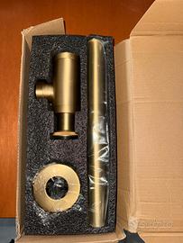 Sifone da lavello in ottone antico