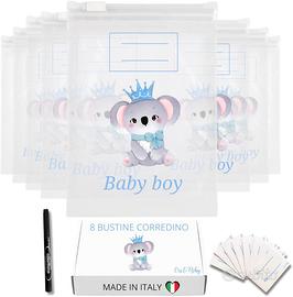 8 bustine corredino neonato-sacchetti kit - nuovo