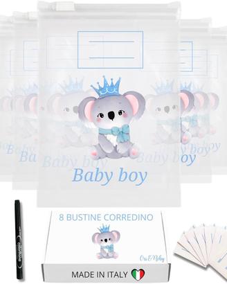 8 bustine corredino neonato-sacchetti kit - nuovo