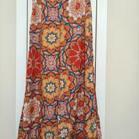 Pantaloni A Vita Larga Con Stampa Mandala