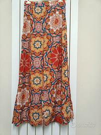 Pantaloni A Vita Larga Con Stampa Mandala