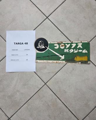 Rara Targa Vintage "Columbus"