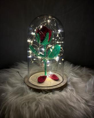 Rosa crochet la Bella e la Bestia