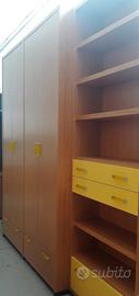 ARMADIO CILIEGIO LACCATO GIALLO