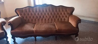 divano e 2 poltrone stile barocco