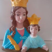 Statua artigianale Madonna con bambino 
