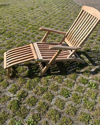 Lettino prendisole in Teak ERLI LEGNO
