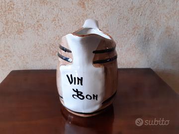 Caraffa vintage in ceramica con frase