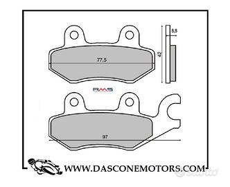 Coppia pastiglie freno organiche Kymco Dink 125 – 