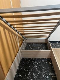 Letto singolo con contenitore
