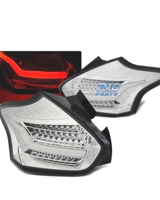 FANALI A LED BAR CROMATI PER FORD FOCUS 3 HATCHBAC