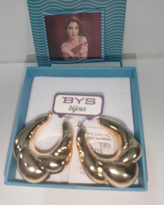 Orecchini in Metallo ovale bombato  BYS - Collezio