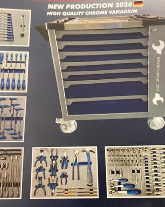 CARELLO DA OFFICINA CON UTENSILI