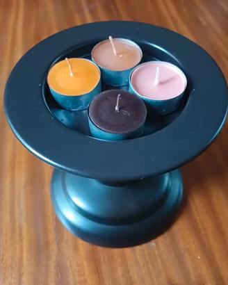 Portacandele in legno Ikea - Candele omaggio