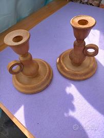  PORTACANDELE IN LEGNO ANNI 20/30