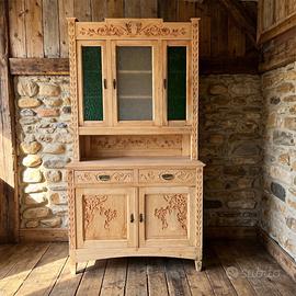 CREDENZA INIZIO 900 RESTAURATA GREZZA AL NATURALE