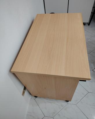 tavolo scrivania movibile con piano pc estraibile 