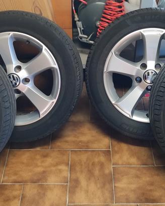  4 gomme + cerchi lega originali wolkswagen