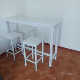 Set tavolo bar e sgabelli cucina 