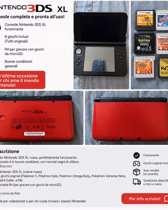 Nintendo 3DS XL rossa