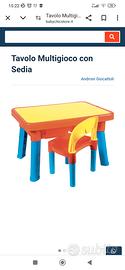 tavolo da gioco 53x71x45 con sedia