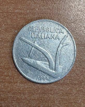 Moneta 10 lire 1954