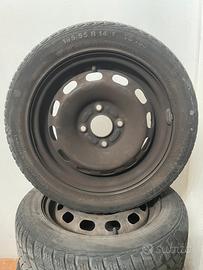 4 Gomme invernali su cerchi in ferro 185/55 R14
