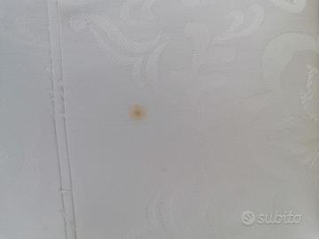 Tessuto Fiandra Puro Cotone Damascato bianco ottic