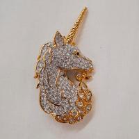 Spilla unicorno Swarovski