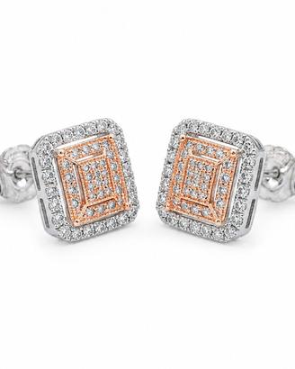 Orecchini Donna Quadrati in pave' di diamanti Oro