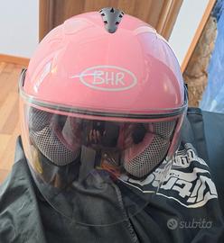 Casco jet rosa BHR taglia 53-54