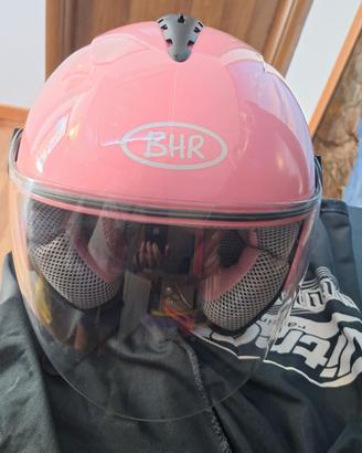 Casco jet rosa BHR taglia 53-54