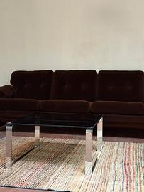 Chrome and Smoked Glass Coffee Table (1970s)