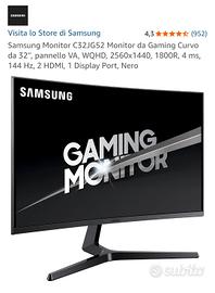 Monitor Samsung Curvo 32 Pollici