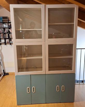 Scaffale Armadio Ikea Besta + ante tortora/sabbia