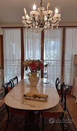 TAVOLO anni '60 in PREGIATO MARMO ROSA  200 x 100